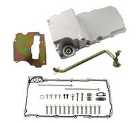 WFLNHB Aluminum Oil Pan Set 302-1 Replacement for 1955-1987 GM Muscle Car Classic Car Trucks LS1 LS2 LS3 LS6