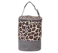 WFNIHONHON for Baby Bottle Bag, Multi Layer Lining, Premium Aluminum Foil Insulation, Side Storage Pockets, Large 3L Capacity, Portable Carry Handle (Leopard Print)