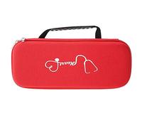 WFNIHONHON Stethoscope Case, for Brand, EVA Material, Durable Hard Shell, Shockproof Protection, Soft Interior Layer, Premium Zipper, Anti-Scratch Cotton, Compact Design, Low Tempe (Red)