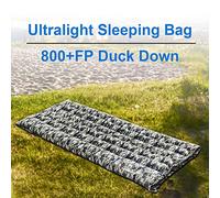 WFNIHONHON Warm Sleeping Bag, 20D Nylon, 800+ Fill Power Duck Down, Convertible to Blanket, Couples Use, Cinch Cord, Lightweight, Compact for Outdoor Camping