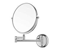 WFNKJTGO Makeup Mirror 8 Inch Wall Mounted Shaving Mirror Extending Folding Double Side Cosmetic Make up 3X Magnification Bathroom Makeup Mirror with Drilling or Without Drilling