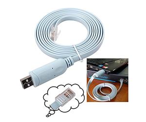 Wfortune Usb to Console Cable,Cisco Usb Console Cable,Usb to Rj45 Console,Cisco Console Cable Usb Rollover For Windows/Vista/MAC/Linux (1.8m/6 Ft,Blue)
