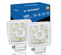 WFPOWER Boat Light 2 Pack, LED Marine Spotlights Waterproof, Deck Dock Flood Light Work Light for Boat Accessories Pontoon Fishing Truck SUV Off-Road 12V Square White