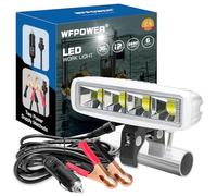 WFPOWER Clamp on Boat Spotlights, Flexible LED Spreader Marine Spotlights Waterproof, 6 inch Deck Dock Spot Light Bar for Boat Accessories Fishing T-Top Truck SUV ATV 12V