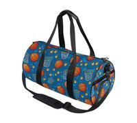 Wfrish Athletic Bag Sports Duffel Gym Tote Bags for Men and Women All Purpose Lightweight Carry On Bag Weekender Travel Bags, Basketballs, 17.6 x 9 x 9 in