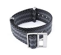 WFRUEDWC 18/20/22/24mm Fit for NATO Fit for Zulu Woven Nylon Strap Stainless Steel Buckle Universal Men Women Soft Wrist Band Belt Watch Accessories Watch Strap (Color : Black Grey, Size : 24mm)