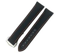 WFRUEDWC 19mm 20mm Nylon Canvas Watch Strap for Omega 300 AT150 Fabric Aqua Terra 150 Blue 21mm 22mm Watchband Buckle (Color : Black Blue 2, Size : 22mm)