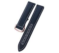 WFRUEDWC 19mm 20mm Nylon Canvas Watch Strap for Omega 300 AT150 Fabric Aqua Terra 150 Blue 21mm 22mm Watchband Buckle (Color : Black Blue 2, Size : 22mm)