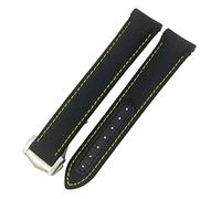 WFRUEDWC 19mm 20mm Nylon Canvas Watch Strap for Omega 300 AT150 Fabric Aqua Terra 150 Blue 21mm 22mm Watchband Buckle (Color : Black Blue 2, Size : 22mm)