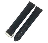 WFRUEDWC 19mm 20mm Nylon Canvas Watch Strap for Omega 300 AT150 Fabric Aqua Terra 150 Blue 21mm 22mm Watchband Buckle (Color : Black Blue 2, Size : 22mm)