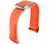 WFRUEDWC 20mm 22mm Curved End Rubber Watch Band for Omega Seamaster Watch Straps with Folding Buckle Luxury Bracelets Silicone Watchbands