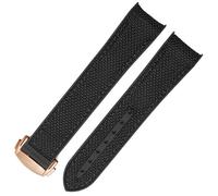 WFRUEDWC 20mm 22mm Rubber Nylon Silicone Watch Band For Omega GMT Planet Ocean Seamaster Diver 300 Curved End Orange Watch Strap