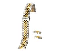 WFRUEDWC Butterfly Buckle Stainless Steel Watchband Bracelet Solid Metal Watch Strap Curved End Link 12mm 14mm 16mm 18mm 20mm 22mm watch strap