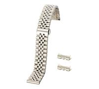 WFRUEDWC Butterfly Buckle Stainless Steel Watchband Bracelet Solid Metal Watch Strap Curved End Link 12mm 14mm 16mm 18mm 20mm 22mm watch strap