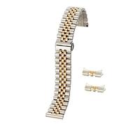 WFRUEDWC Butterfly Buckle Stainless Steel Watchband Bracelet Solid Metal Watch Strap Curved End Link 12mm 14mm 16mm 18mm 20mm 22mm watch strap
