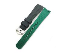 WFRUEDWC Curved End Rubber Strap Diving Quick Release Silicone Wrist Bracelet Fit for Omega Fit for Seiko Fit for Tissot Fit for Tudor Watch Band 18mm 20mm 22mm Watch Strap (Color : Red, Size : 22mm)
