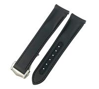 WFRUEDWC For Omega Seamaster 300 Speedmaster AT150 Planet Ocean Smooth Cowhide Watch Strap 19mm 20mm 21mm Genuine Leather Watchband (Color : 10mm Gold Clasp, Size : 19mm)