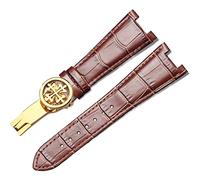 WFRUEDWC Genuine Leather Watch Strap For Patek Philippe 5711 5712G Waterproof Sweat-Proof Concave Folding Buckle Watchband 25mm Wristband