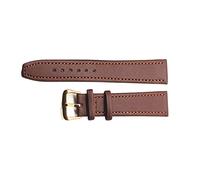 WFRUEDWC Leather Watchband 18mm 20mm 22mm 24mm Watch Band Wristbands u200bStainless Steel Buckle Bracelet Accessories Watch Strap (Color : Brown, Size : 12mm)