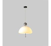 WFRUEDWC Modern Hanging Lamp Exquisite French Cream Pendant Lamp Max 60W Hanging Light Iron Glass White Pendant Chandelier Lighting Fixtures Compatible with Bedroom Dining Room Bedside Restaurant