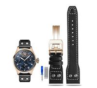 WFRUEDWC Rivet Leather Watch Strap For IWC Pilots Iw500916 Waterproof Sweat Proof Soft And Comfortable Watchband Accessories 21 22mm WatchbandS