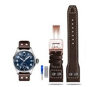 WFRUEDWC Rivet Leather Watch Strap For IWC Pilots Iw500916 Waterproof Sweat Proof Soft And Comfortable Watchband Accessories 21 22mm WatchbandS