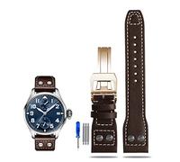WFRUEDWC Rivet Leather Watch Strap For IWC Pilots Iw500916 Waterproof Sweat Proof Soft And Comfortable Watchband Accessories 21 22mm WatchbandS