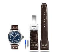 WFRUEDWC Rivet Leather Watch Strap For IWC Pilots Iw500916 Waterproof Sweat Proof Soft And Comfortable Watchband Accessories 21 22mm WatchbandS