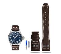 WFRUEDWC Rivet Leather Watch Strap For IWC Pilots Iw500916 Waterproof Sweat Proof Soft And Comfortable Watchband Accessories 21 22mm WatchbandS