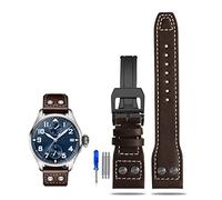 WFRUEDWC Rivet Leather Watch Strap For IWC Pilots Iw500916 Waterproof Sweat Proof Soft And Comfortable Watchband Accessories 21 22mm WatchbandS