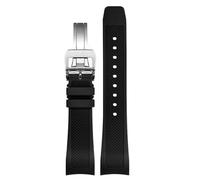 WFRUEDWC Rubber Watch Strap 22mm For Iwc IW390502 IW390209 Watchband Folding Clasp Curved End Wristwatches Belt