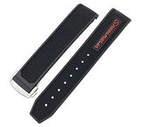 WFRUEDWC Rubber Watchband For Omega Speedmaster 20mm 22mm Watch Strap Stainless Steel Deployment Buckle