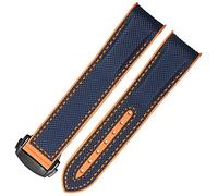 WFRUEDWC Silicone Nylon Rubber Watch Strap For Omega Seahorse 300 Quarter Orange Ocean Universe 600 Black grey 20mm 22mm Watch Band