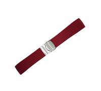WFRUEDWC Universal Silicone Watchband 18mm 20mm 22mm 24mm Folding Buckle Waterproof Rubber Men Sport Diving Replaces Bracelet Band Watch Watch Strap (Color : Darkblue Silver Buck, Size : 22mm)