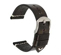 WFRUEDWC Vintage cowhide handmade watch strap wrist band 20mm 21mm 22mm 23mm 24mm watch band (Color : 10mm Gold Clasp, Size : 20mm)
