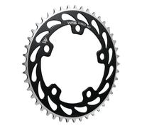 WFS Helix Chainring 44T 1/8" 110mm BCD 5 Arm Hole Old School BMX Single Speed Fixie, Black,WFS3056-BO-N