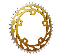 WFS Helix Chainring 44T 1/8" 110mm BCD 5 Arm Hole Old School BMX Single Speed Fixie, Gold,WFS3059-BO