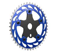 WFS Helix Chainring w/Spider Sprocket 44T 1/8" 110mm BCD 5 Arm Hole Old School BMX, Blue, WFS3066-BO