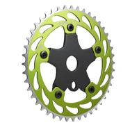 WFS Helix Chainring w/Spider Sprocket 44T 1/8" 110mm BCD 5 Arm Hole Old School BMX, Green, WFS3071-BO
