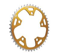 WFS Pulsar Chainring 44T 1/8" 110mm BCD 5 Arm Hole Old School BMX Single Speed Fixie, Gold, WFS3075-BO