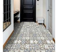 WFS6002 - Limestone Spanish Tiles Floor Stickers 120cm x 60 cm