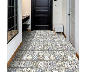 WFS6002 - Limestone Spanish Tiles Floor Stickers 120cm x 60 cm