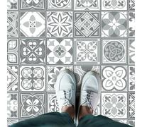 WALPLUS Vinyl Floor Tiles Waterproof Splashback Tiles Decal PVC Wall Sticker DIY Décor Purbeck Stone Tiles Self-Adhesive Kitchen Bathroom Home Floor Sticker 120cm x 60 cm