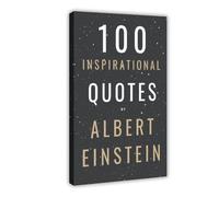 WFSAW 100 Inspirational Quotes By Albert Einstein That Will Change Your Life And Set You Up For Canvas Poster Frame-style 16x24inch(40x60cm)