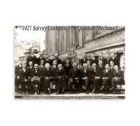 WFSAW 1927 Solvay Conference on Quantum Albert Einstein & Marie Curie, Famous Physicists Group, Historic Academia Science Art Poster Canvas Poster Unframe-style 16x24inch(40x60cm)