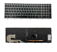 WFSZBP Keyboard Replacement with Backlit for EliteBook 745 G5 745 G6 840 G5 846 G5 840 G6 846 G6 / ZBook 14u G5 G6 L14366-001 L32575-001 Series Laptop US Layout with Pointer Sliver Frame(Backlit)