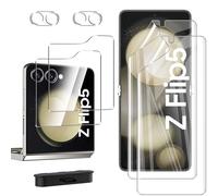 WFTE 2+2+2 Pack Screen Protectors for Samsung Galaxy Z Flip 5/Flip5 Tempered Glass Outer+Soft TPU Film Inner,9H Hardness,Anti-Scratch,Bubble-Free Screen Protector Camera Lens for Samsung Flip 5
