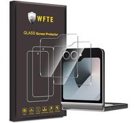 WFTE 2-Pack for Samsung Galaxy Z Flip 7 FE/Z Flip 6 Screen Protector Tempered Glass,9H Hardness,Anti-Scratch,Anti-Fingerprint,Bubble-Free,HD Clear,Dust-Free Premium Protective Film,Case Friendly