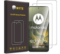 WFTE 2-Pack Screen Protector for Motorola Moto Edge 70(Not for 70 Fusion),9H Hardness,Anti-Scratch,Anti-Fingerprint,Bubble-Free,HD Clear,Tempered Glass Film for Motorola Edge 70,Case Friendly