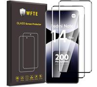 WFTE 2-Pack Screen Protector for Xiaomi Redmi Note 14 Pro 5G/14 Pro Plus/14 Pro+/Poco X7 5G 3D Full Coverage Tempered Glass,Anti-Scratch,HD Clear,Anti-fingerprint,Bubble-Free(Black Edge)